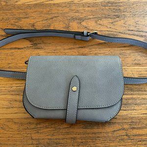 Harper Convertible Belt Bag in Chambray Vegan Leather
